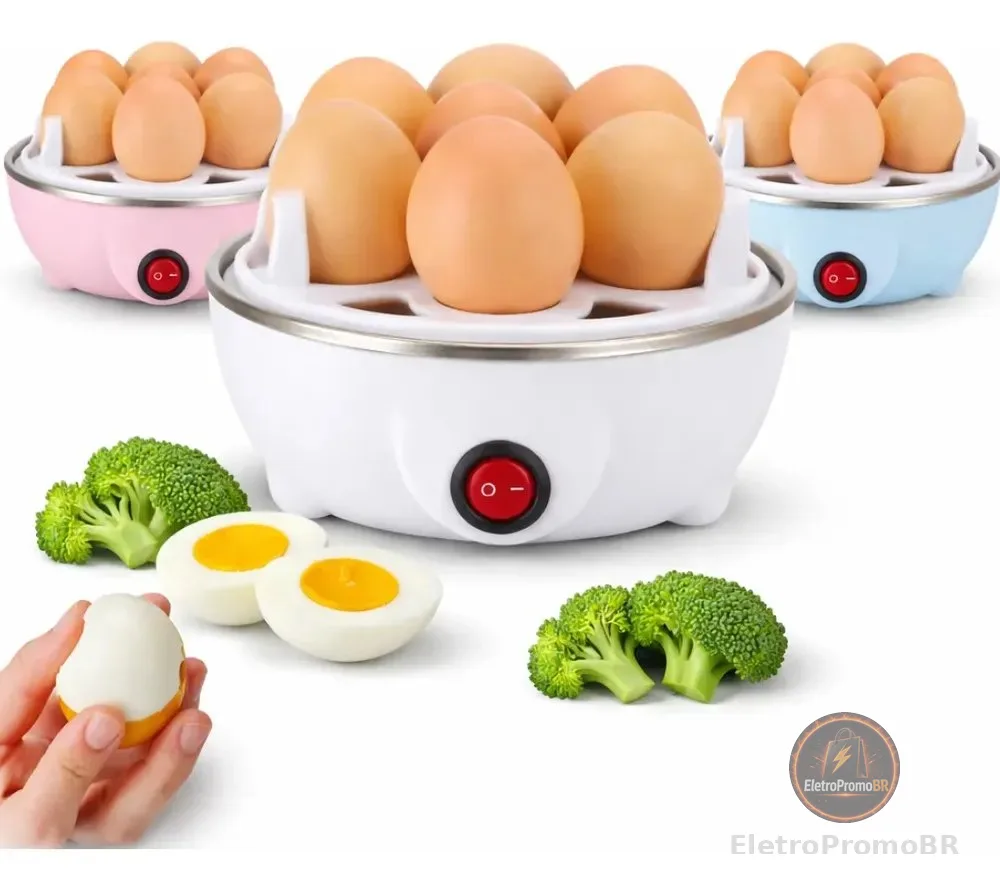 Cozedor De Ovos Elétrico Máquina Cozinhar À Vapor 110/220v Branco 127v 50 Hz
