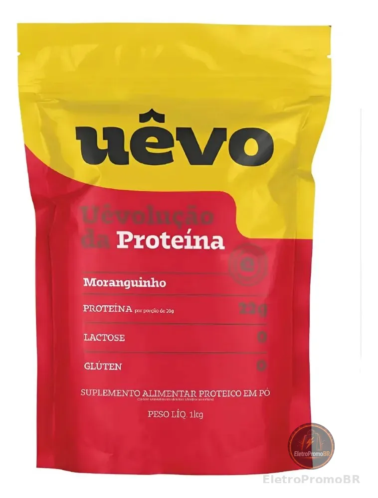 Proteína UÊVO em pó sabor Morango x 1kg