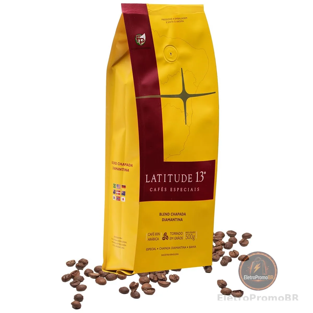 Café latitude 13 Blend Chapada Diamantina torrado em grãos 500 g, Torra média