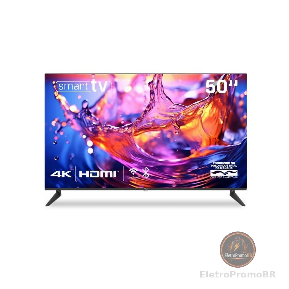 Smart TV HQ 50” 4K Bordas Ultrafinas Sistema Smart Design Slim - HQS50NKHM