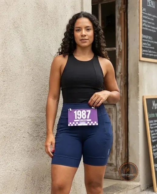 Short Feminino Treino Corrida Com Bolso Blackout Premium