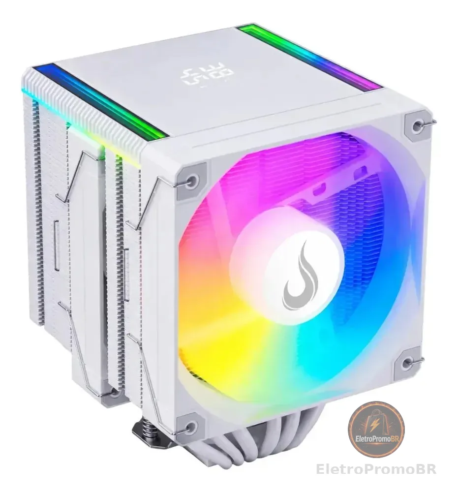 Air Cooler Amd Intel Argb Temp 6 Pro Com Display - Rise Mode Branco
