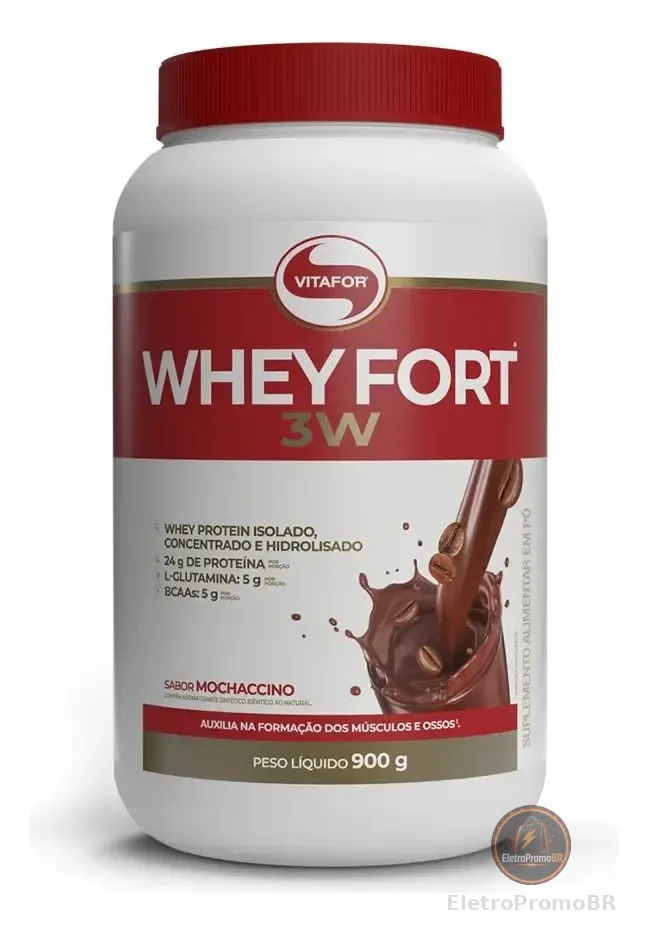 Vitafor Whey E Proteínas Proteína Isolada Concentrada Whey Fort 3w Pó Mocaccino