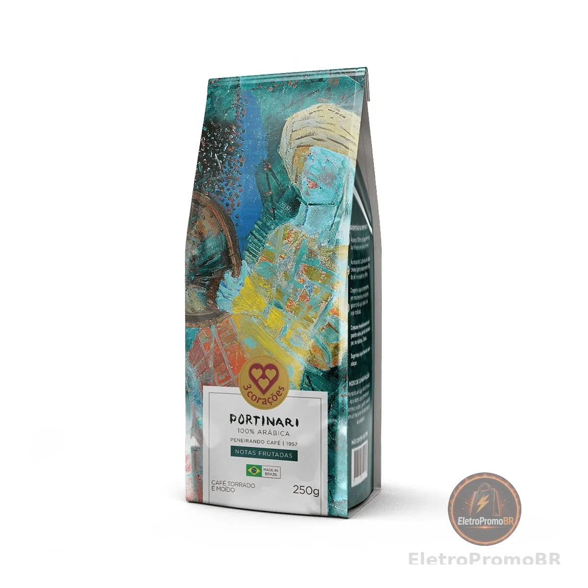 3 Corações Café Torrado e Moído Gourmet Portinari, Notas Frutadas, 250G
