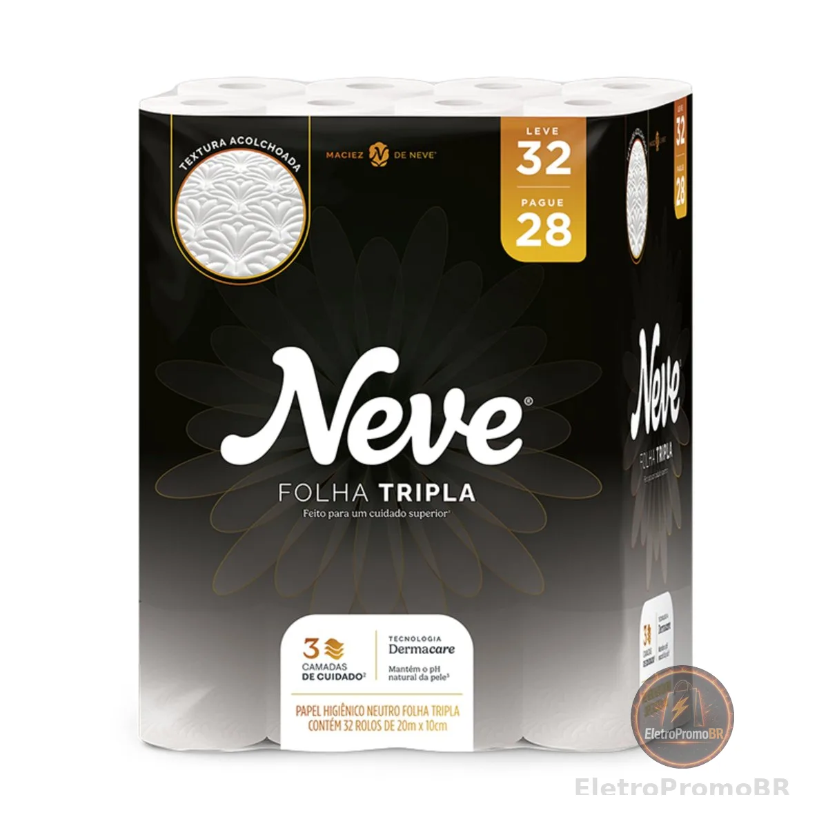 Papel Higiênico Neve Supreme Folha Tripla Leve 32 Pague 28 20 Metros