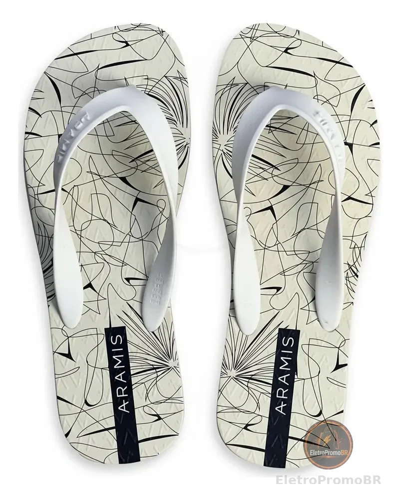 Chinelo Sandália Aramis Masculino Conforto Casual Branco 87 Liso 39/40