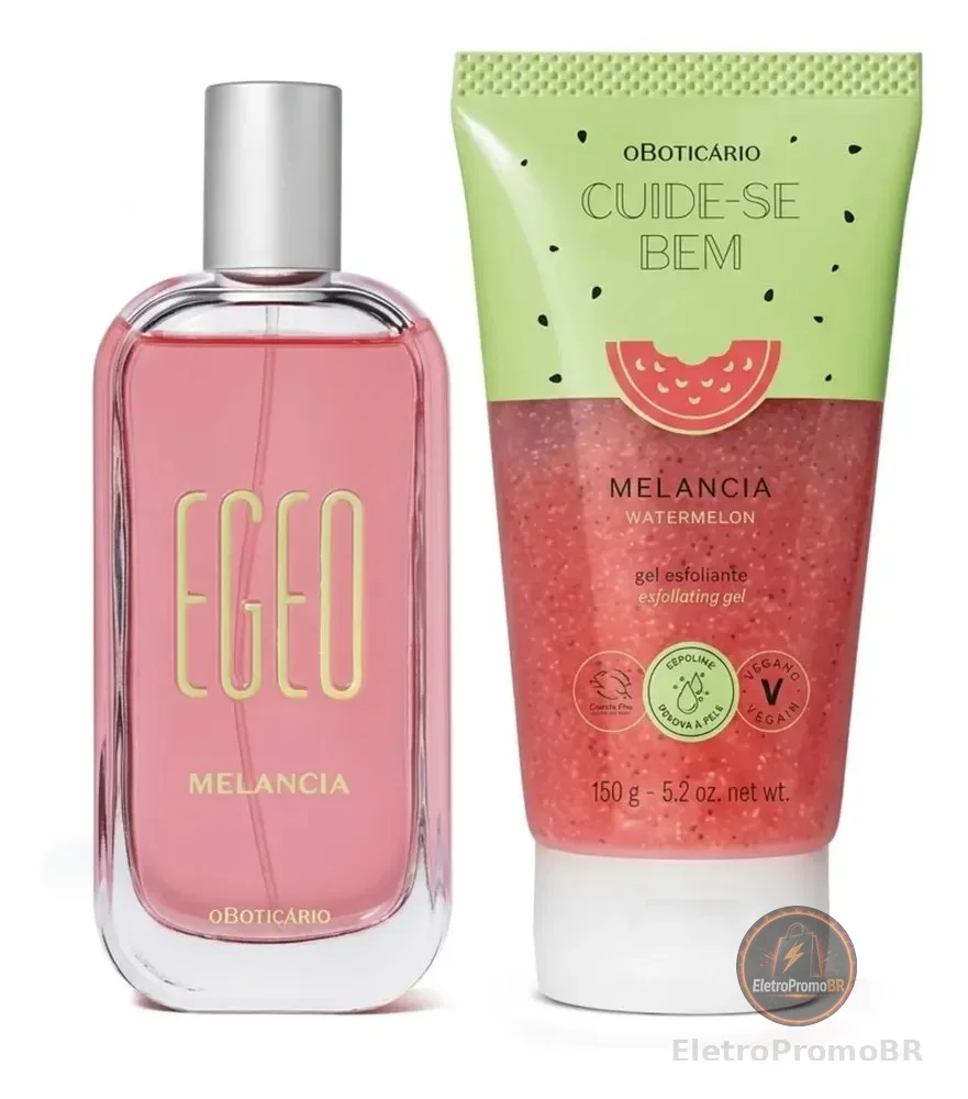 Combo Egeo Melancia: Colônia 90ml + Gel Esfoliante 150g