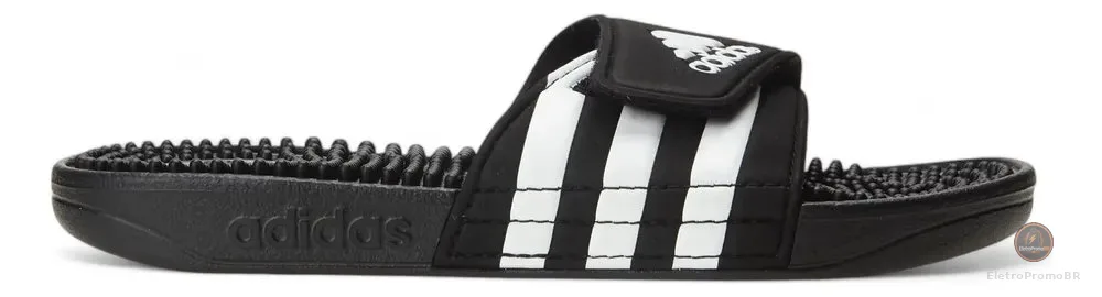 Chinelo Feminino E Masculino Adissage adidas Preto E Branco Liso 38 Br