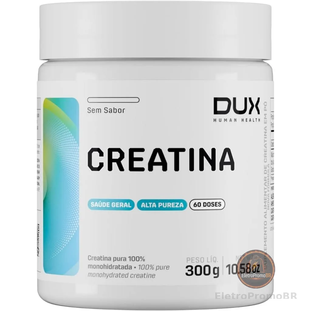 Creatina Monohidratada DUX Nutrition 100% Pura 300g Original Ganho de Massa Hipertrofia Academia