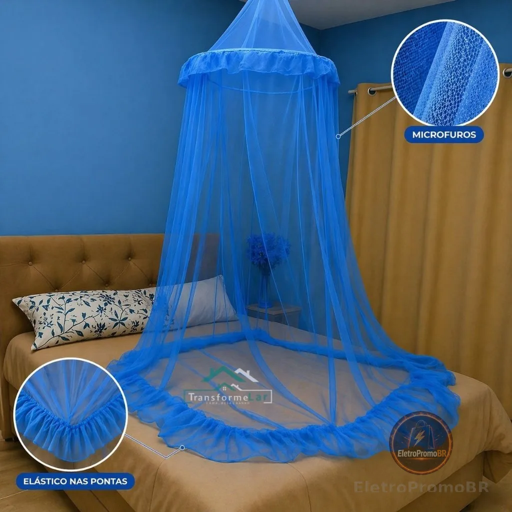 Mosquiteiro Teto Casal Box Queen C/ Elástico - Promoção