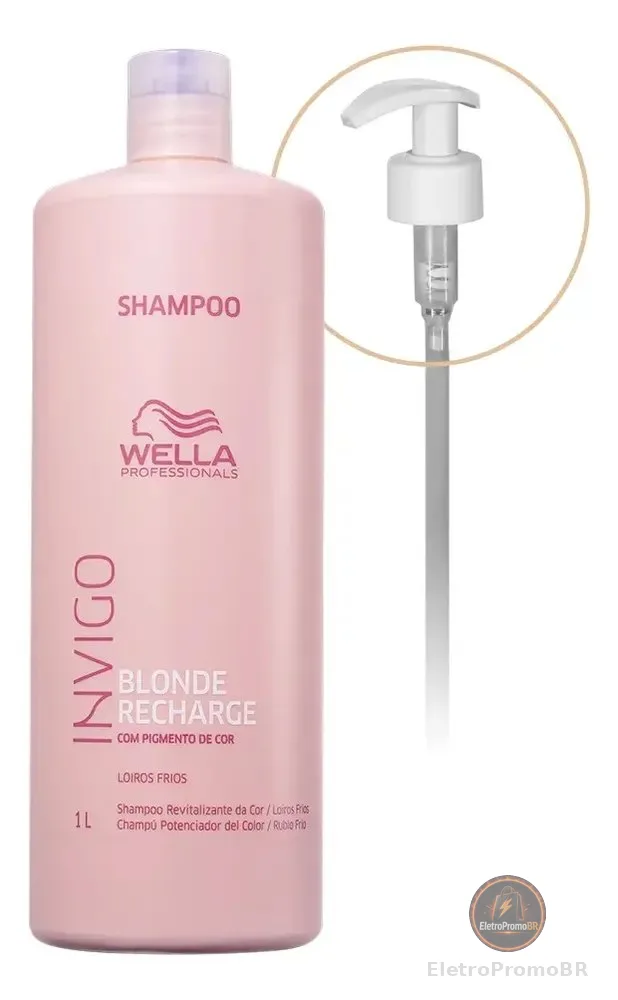 Wella Professionals Blonde Recharge Invigo Shampoo Válvula Pump