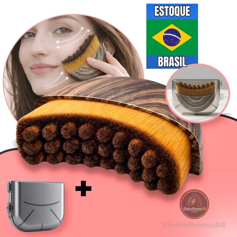 Escova De Massagem De Drenagem Linfática Ergonômica Macia Para Contorno Facial E Mandíbula escova lifting facial