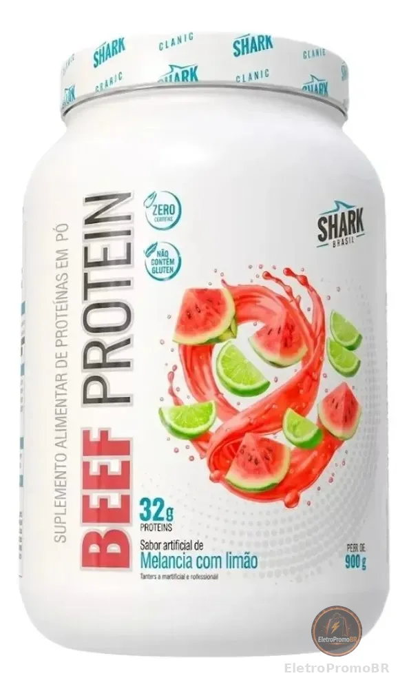 Beef Protein Colageno Hidrolisado Melancia Limao 900g Shark Melancia/limão