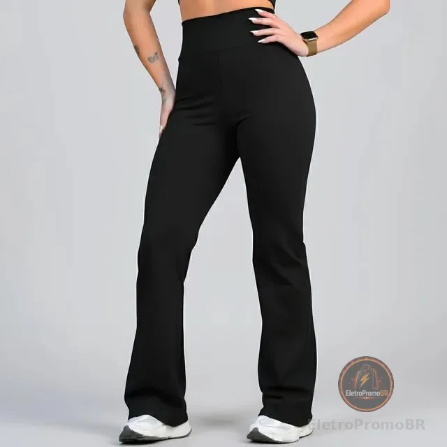 Calça Legging Leg Flare Zero Transparência Grossa Academia