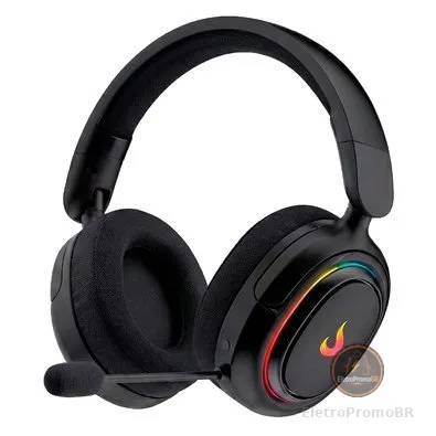 Headset Gamer Rise Mode Nova 01, Surround 7.1, Drivers de 40mm, Microfone Removível, USB, RGB, Preto - RM-HS-NV-01-FB