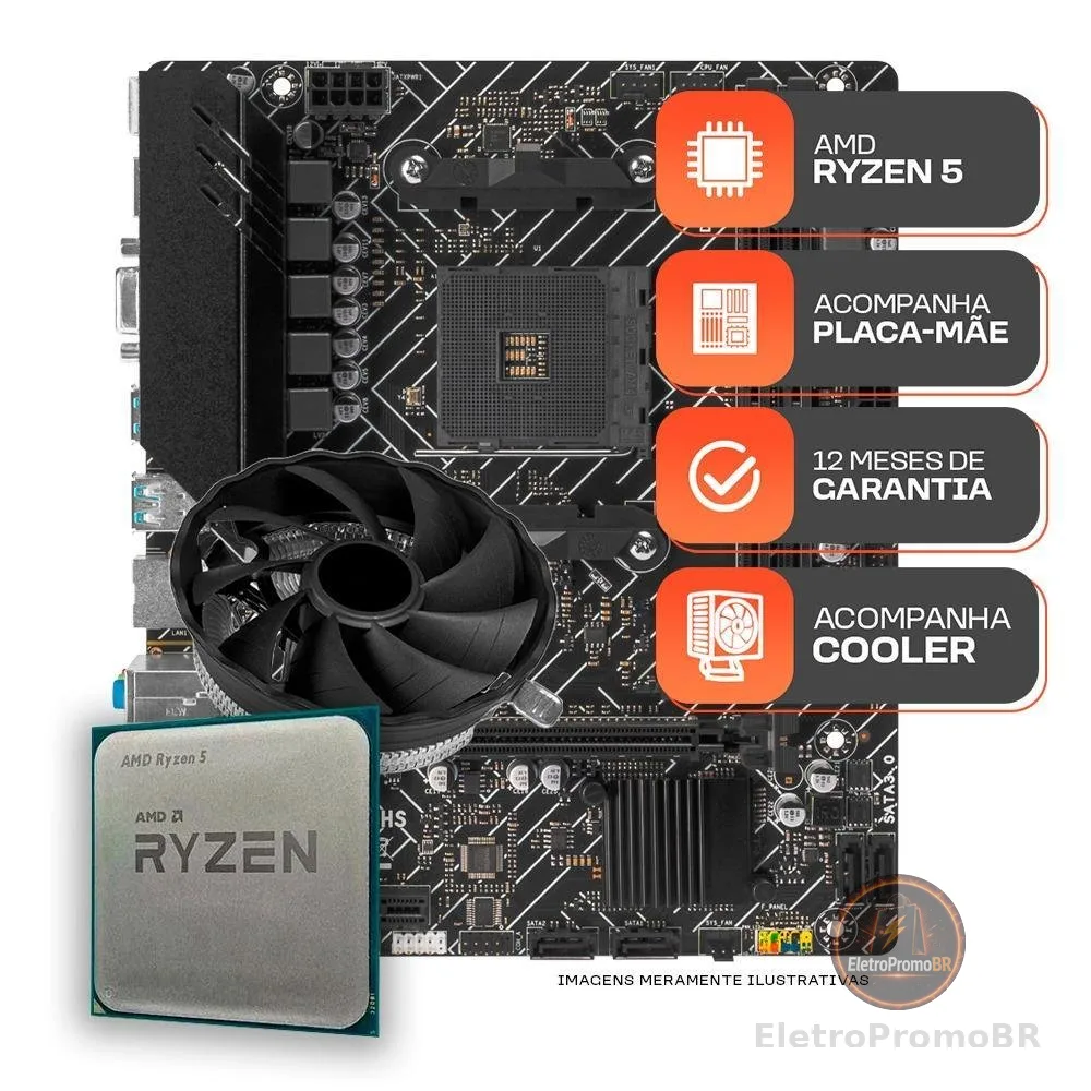 Kit Upgrade Gamer, AMD Ryzen 5 3400G, A520M