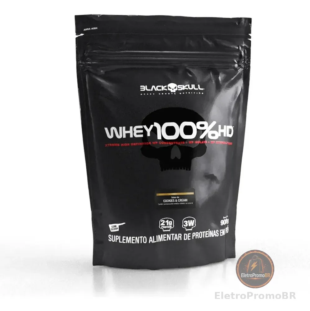 Proteína Black Skull Whey 100% HD em pó sabor Cookies and cream x 900g