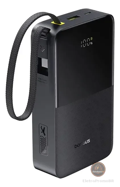 Power Bank Baseus Turbo Bipow2 Pro 20000mah 22.5w Cor Preto