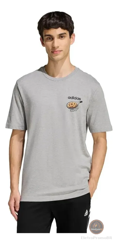 Camiseta Estampada Snack Cookie adidas Cinza M