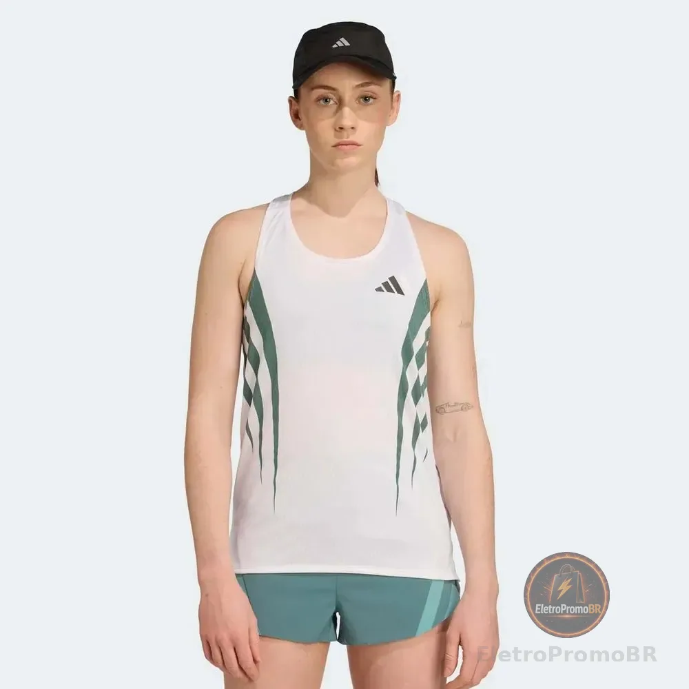 Regata adidas Adizero Archive Feminina Branca Branco - Gg