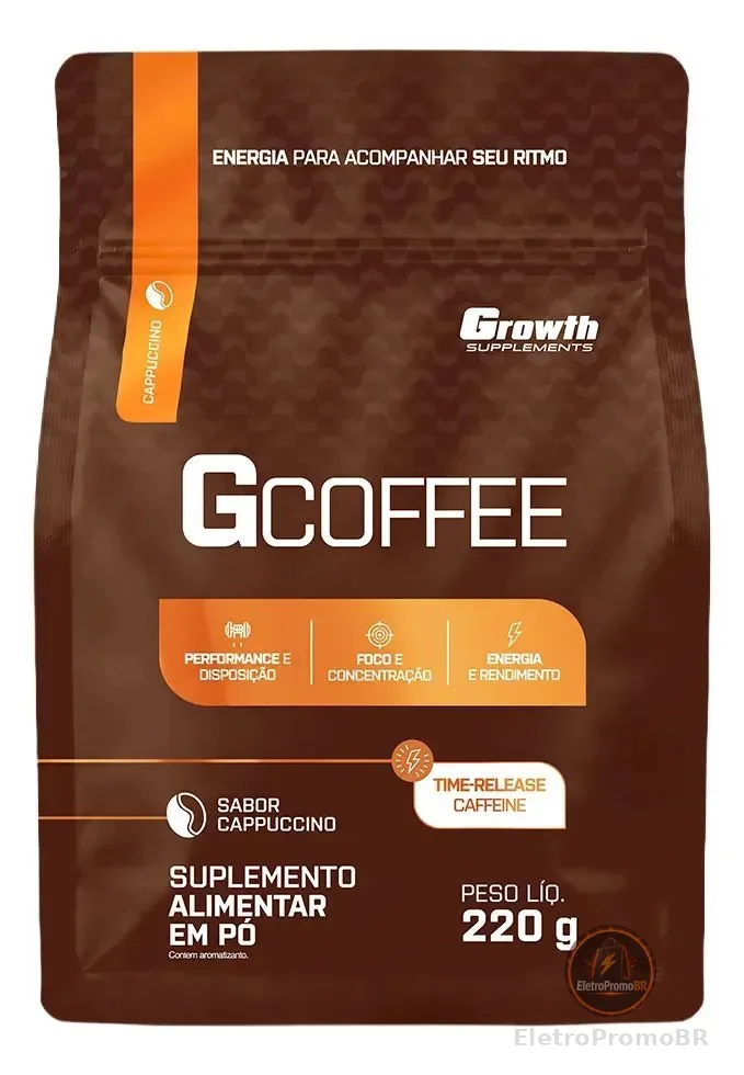 Gcoffee 220g Pouch Growth Supplements - Sabores Variados Cappuccino