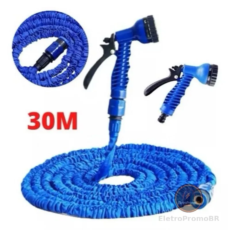 Mangueira Magica 30M Flexivel Irrigação E 7 Tipos De jardim