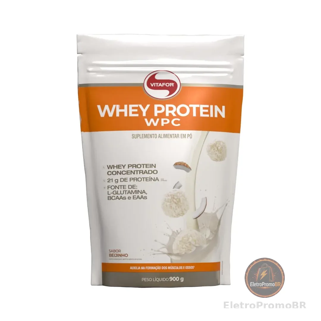 Whey Protein WPC Refil (900g), Beijinho, VitaFor