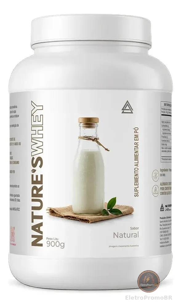 Whey Protein Concentrada Natural 900g Nature’s Nutrition Labs Sem Aditivos