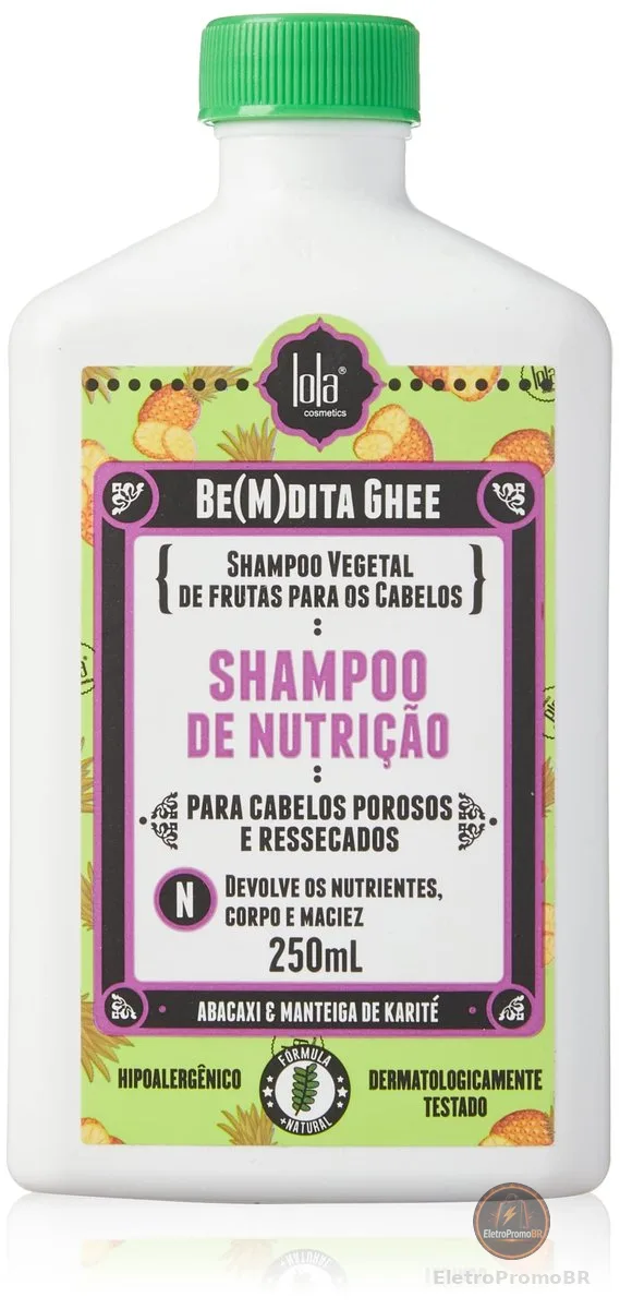 Bemdita Ghee Shampoo Nutritivo Abacaxi 250ml , Lola Cosmetics