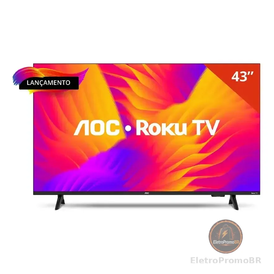 Smart Tv 43 Aoc Led Roku Full Hd Wi-fi 60hz Hdmi Usb 43s5155/78g