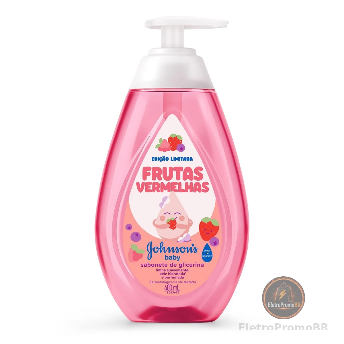 Sabonete Líquido Johnson's Baby, Frutas Vermelhas, Edição Limitada, 400ml