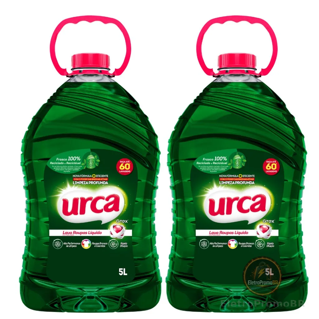 Kit 2 Lava Roupas Liquido Urca - 5l