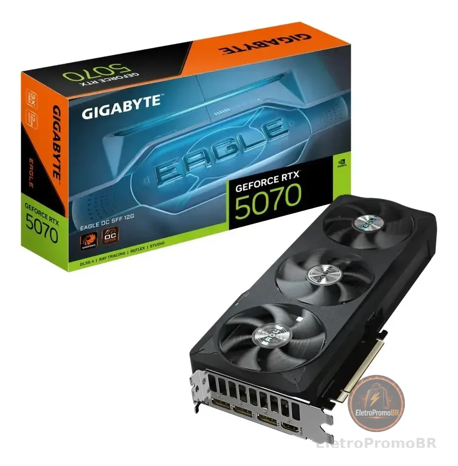 Placa De Vídeo Gigabyte Rtx 5070 Eagle Oc Sff 12gb Gddr7