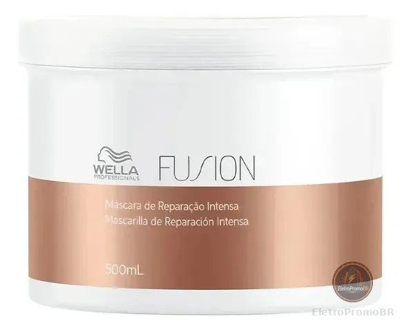 Máscara Wella Fusion Reconstrutora 500ml Cabelo Forte e Revitalizado