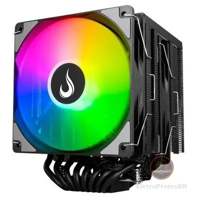 Air Cooler Gamer Rise Mode Storm 8 Black, ARGB, AMD/Intel, 120mm, Preto - RM-ACST-ARGB-B