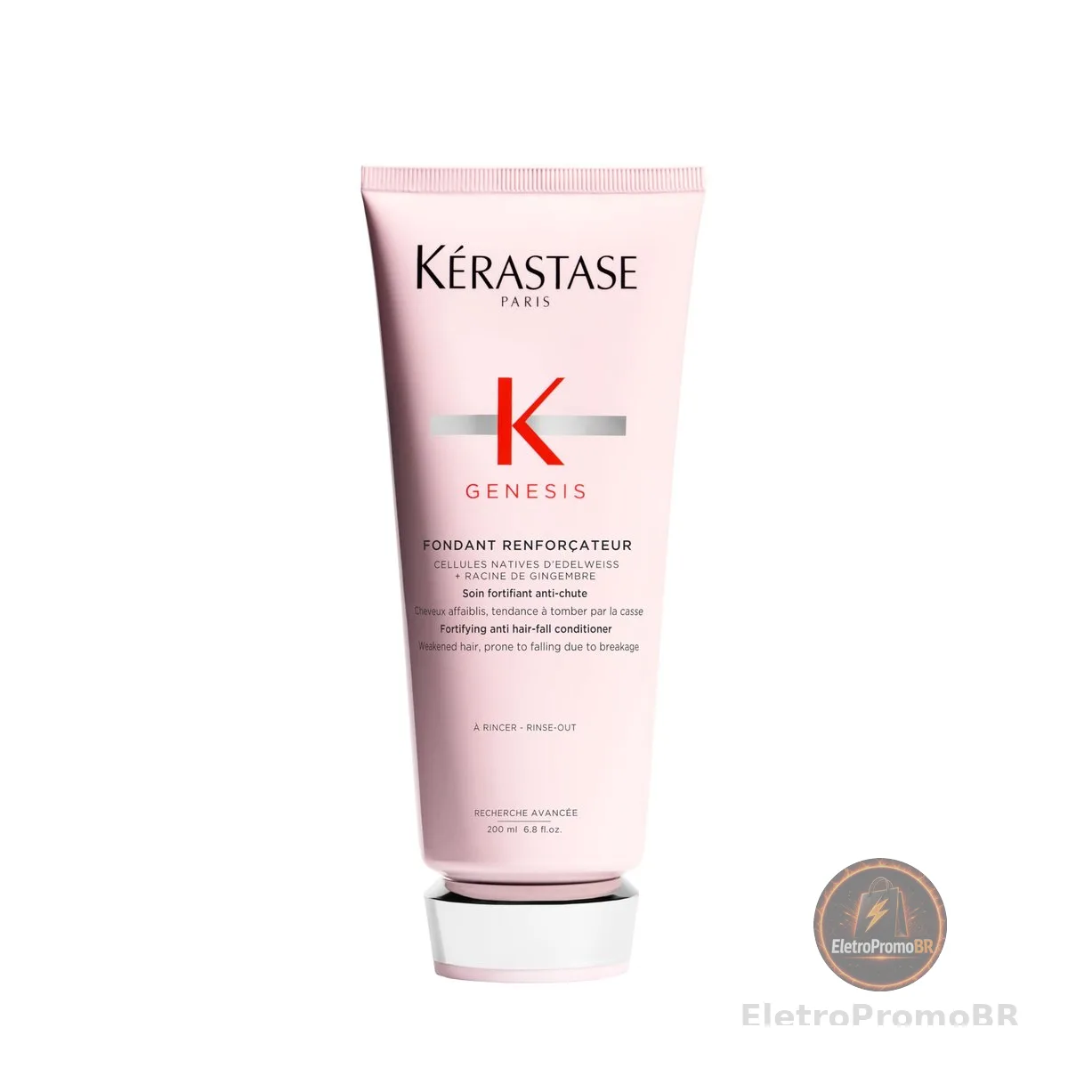 Kérastase Genesis Fondant Renforçateur, Condicionador Antiqueda Fortificante com Células de Edelweiss e Raiz de Gengibre para Cabelos Normais a Finos, 200ml