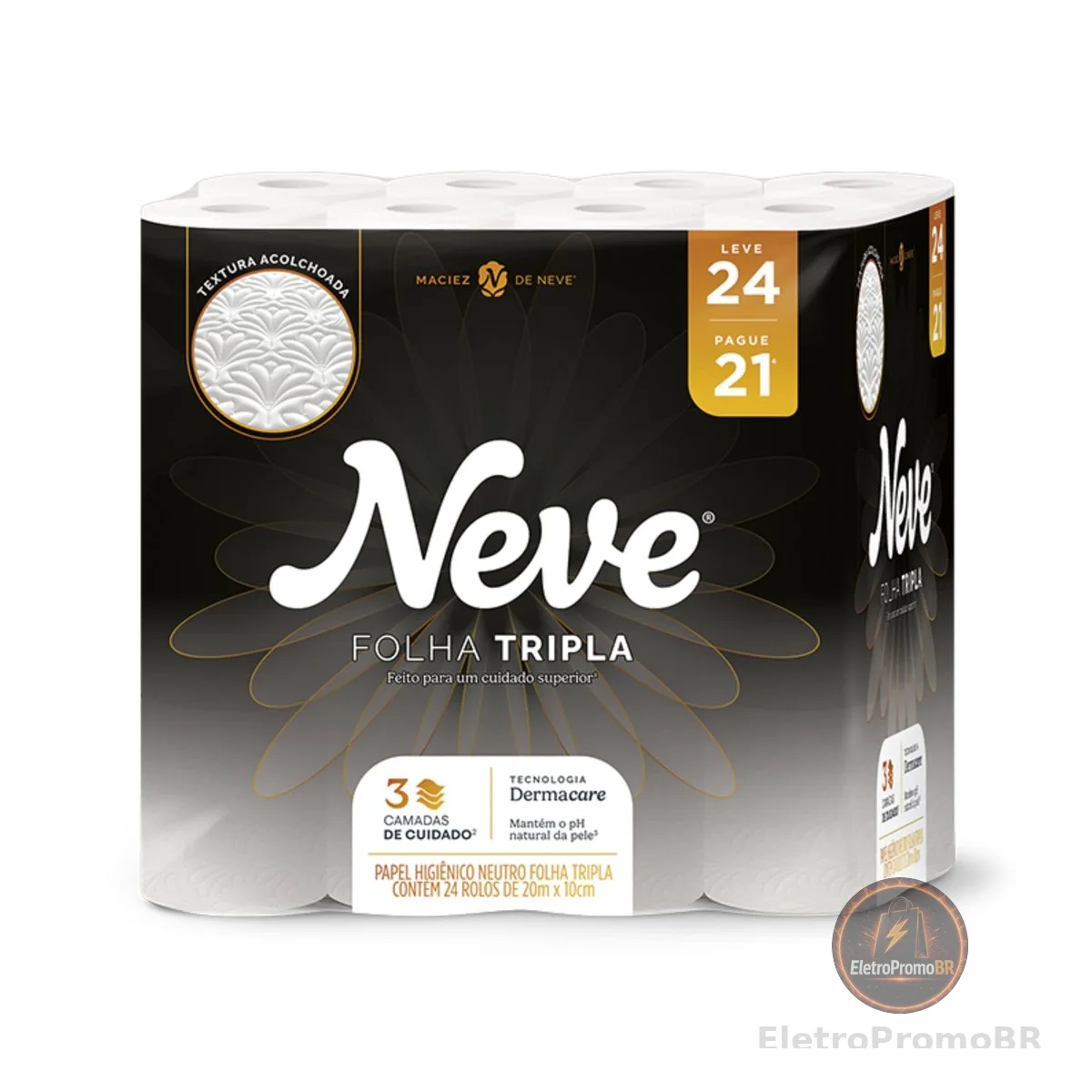 Papel Higiênico Neve Supreme Folha Tripla Leve 24 Pague 21 20 Metros