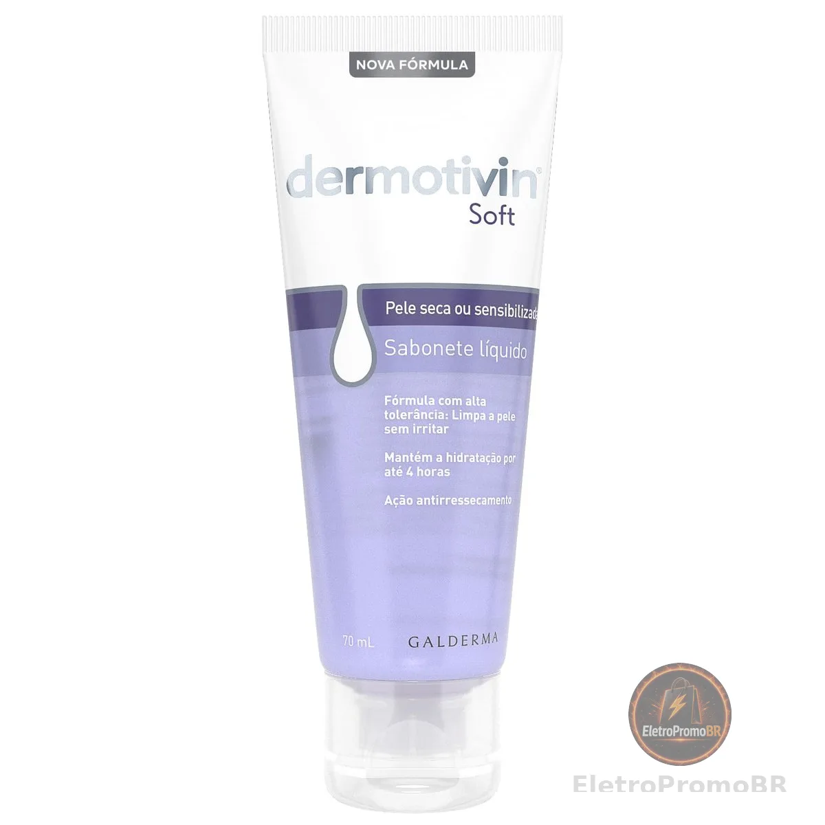 Dermotivin Soft Sabonete Líquido Facial para Pele Seca ou Sensível 70ml