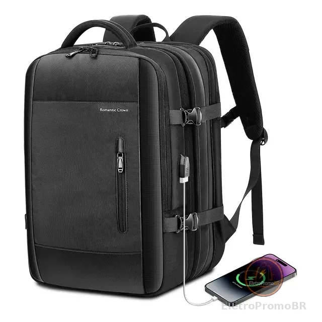 Mochila Viagem Executiva Grande Notebook Masculina Feminina