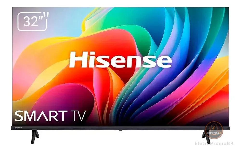 Smart TV Hisense HD 32" Polegadas 32A4NV com HDR10, DTS Virtual X, Compatibilidade Alexa