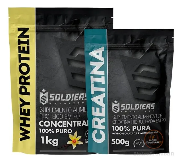 Kit: Whey Concentrado 1kg + Creatina Monohidratada 500g