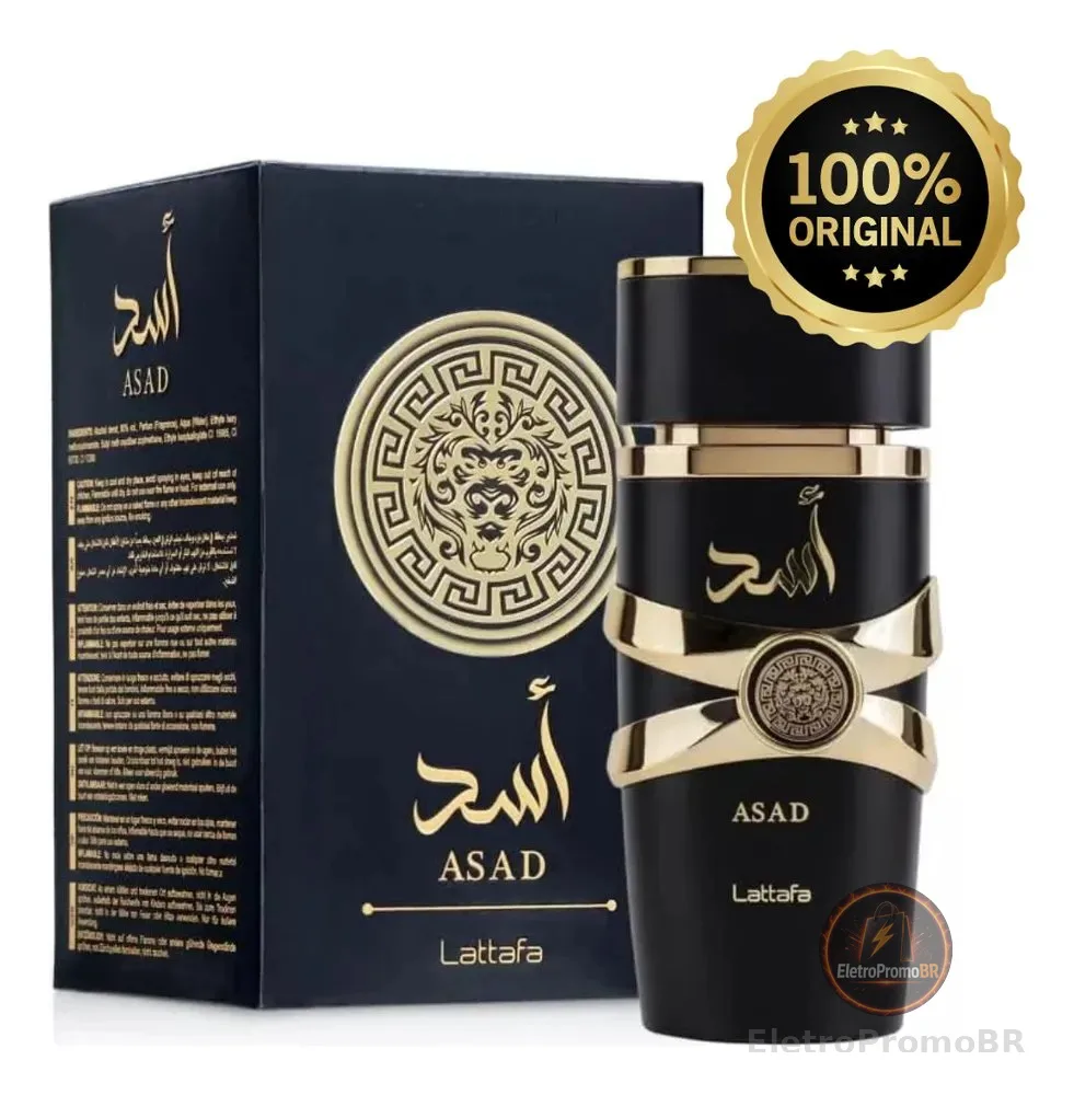 Perfume Lattafa Asad 100ml Eau De Parfum Original Árabe Original Com Nota Fiscal E Selo Original Lataffa