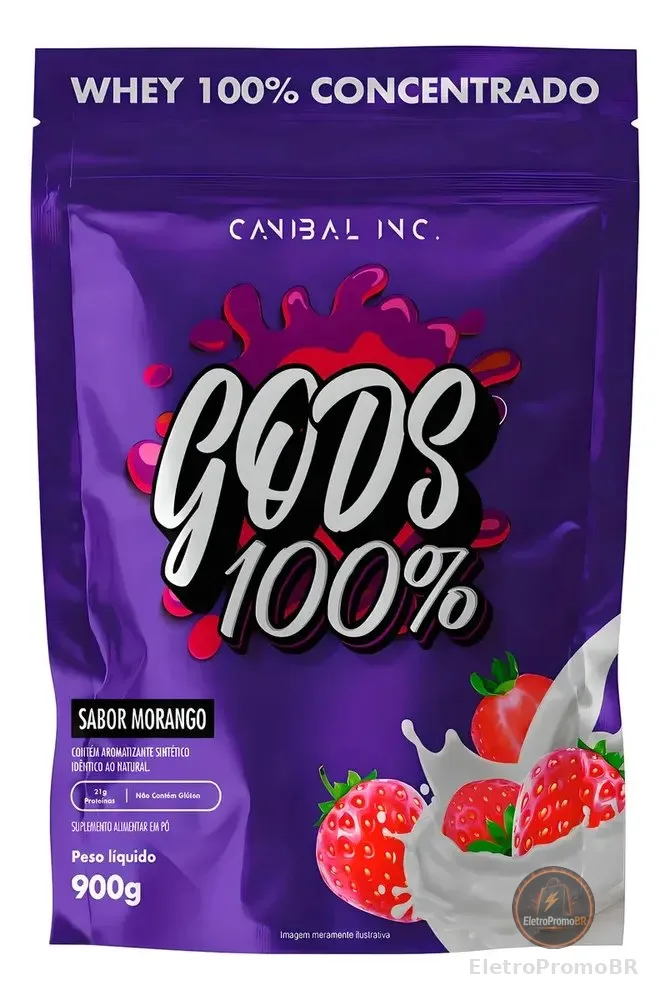 Suplemento en pó Canibal Inc. Gods 100% Whey protein sabor morango x 900G