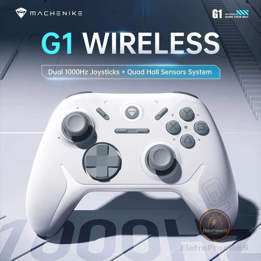 Machenike g1 controlador de jogo sem fio com 1k taxa de pesquisa efeito hall gatilho joystick para nintendo switch pc ios android
