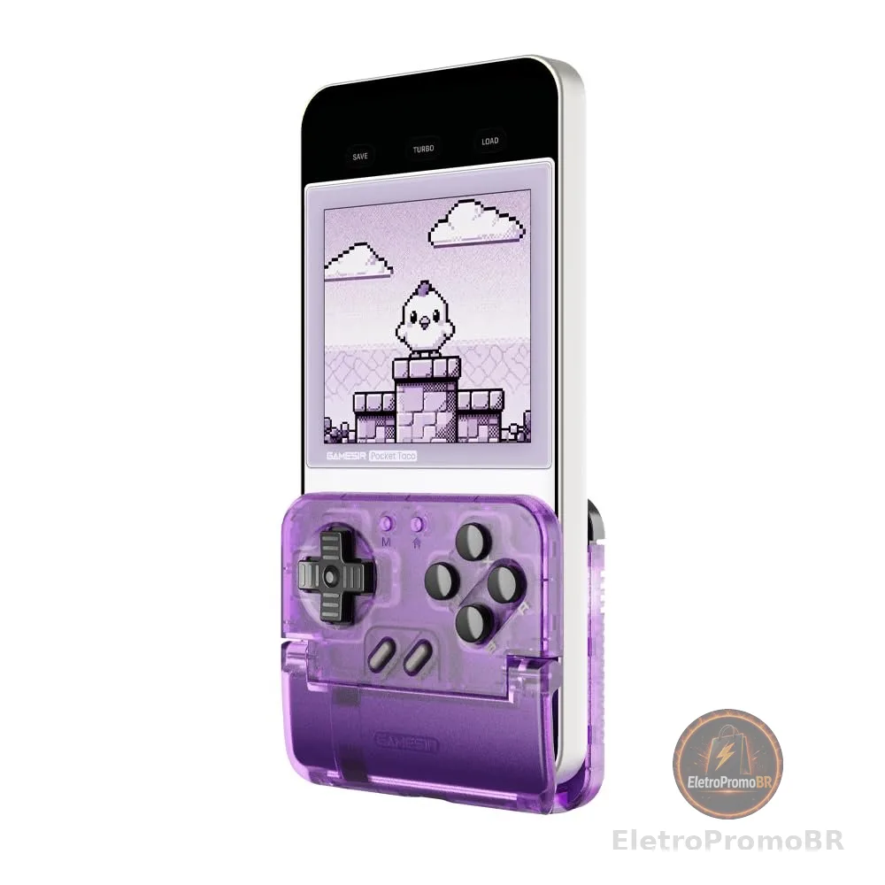 GameSir Pocket Taco Vertical Mobile Gaming Controller – Retro Arcade Bluetooth Gamepad for Android, Portableh Wireless Game Controller for phone, 600mAh Battery, Pass-Through Charging - Purple