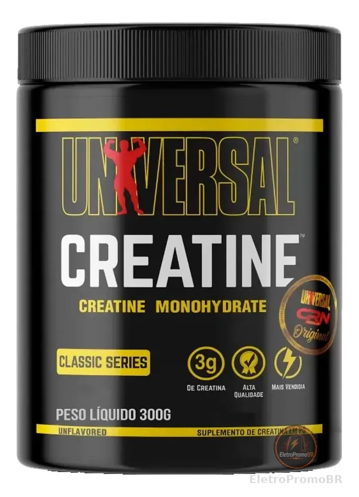 Creatina Pura Monohidratada 300g Classic Series - Universal Sabor Neutro