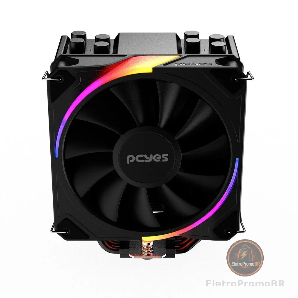 Cooler Para Processador Pcyes Frost Pulse Argb Black Vulcan