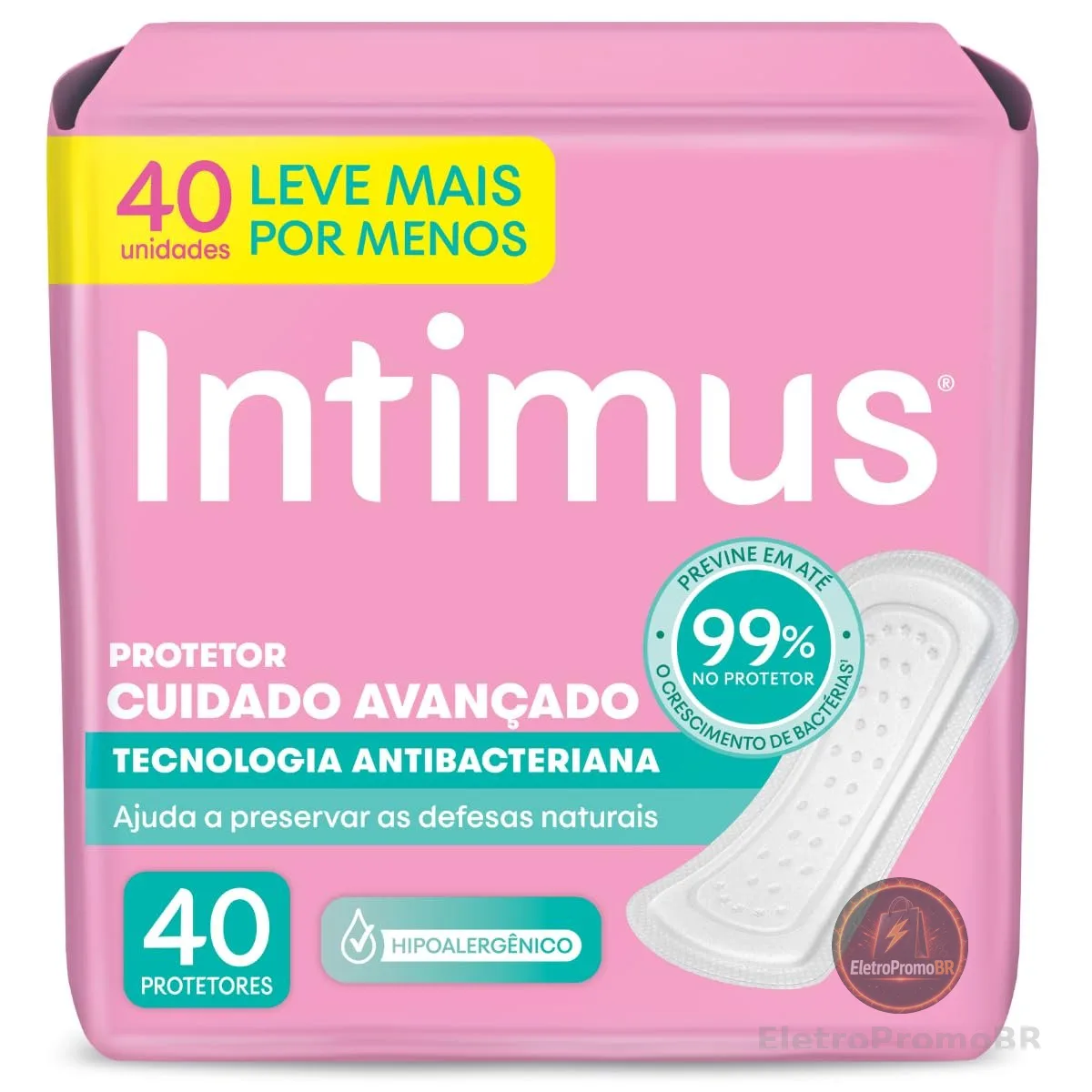 Protetor Diário Intimus Antibacteriana - 40 unidades