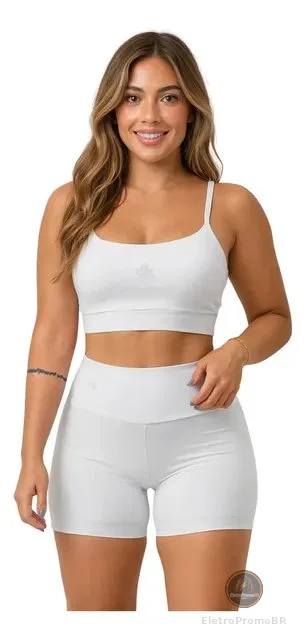 Conjunto Fitness Feminino Zero Transparência Top Short