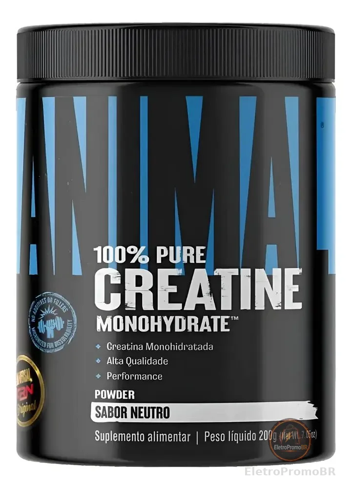 Creatina Pura Animal Universal Nutrition em Pó 200g